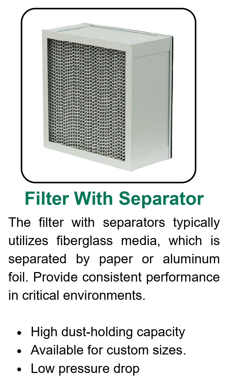 Filter with Separator-Amorair Global